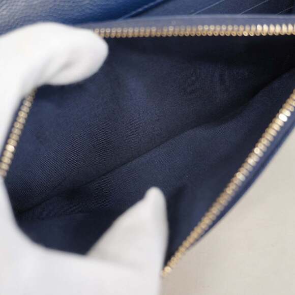 CHANEL Authentic Blue Caviar Leather Wallet - Picture 14 of 15